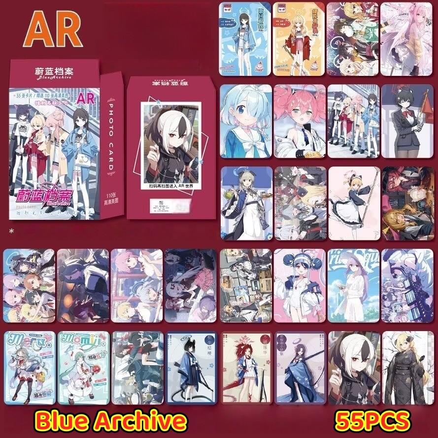 50-55 chiếc Manhwa Game Identity V Honor of Kings Laser Holographic Lomo Cards Sky: Children of the Light Wuthering Waves Photocards Blue Archive AOTU Hologram Bưu thiếp