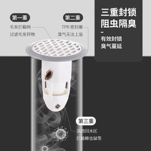 FaSoLa Cống Khử Mùi Sàn Thoát Nước Ba Chặn Mùi Chặn Lọc Vệ Sinh Tóc Nước Ngoài Cơ Thể Sàn Thoát Nước Bao
