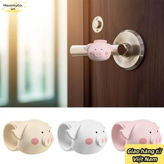 【】 HAVENLYCO 3 Nút chặn cửa, Tấm bảo vệ tường không đục lỗ bằng silicon, Tấm cản trước cửa hoạt hình im lặng chống sốc di động cho phòng ngủ