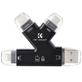 Đầu đọc thẻ nhớ SD/microSD K&F Concept 4 in 1 Đa Cổng Kết Nối – Thiết kế đa năng, linh hoạt