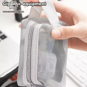 Nhíp Lưới Túi Đựng Mỹ Phẩm Lipsti Túi Bảo Quản Ví Đựng Tiền Xu Hộp Đựng Tai Nghe Người Tổ Chức Cáp Dữ Liệu Thẻ ID Ngân Hàng Lưu Trữ Thẻ VN