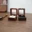 Nhíp Hộp Trang Sức Quả óc chó Gỗ Chắc Chắn Nhẫn Cưới Hộp Nhỏ Trang Sức Bảo Quản Bàn Đầu Để Tìm Kiếm Hôn Nhân Nhẫn Kim Cương VN