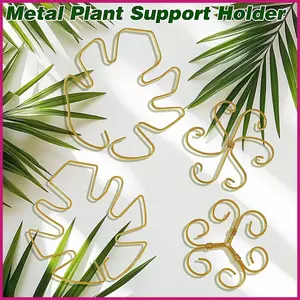 Monstera Hỗ Trợ 4 Miếng Kim Loại Hoa Cổ Phần Hình Monstera Hỗ Trợ Cây Cho Nhà Kính Sân Sau Bãi Cỏ shopidaevn