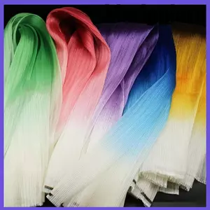 MERIGGIARE Xếp Ly Vải, Màu Gradient DIY Organza Lưới Vải, Thời Trang Sáng Handmade Thiết Kế Vải Nền Cưới