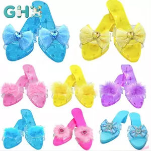 GHX 1 Bé Gái Công Chúa Pha Lê Giày Cao Gót Nhẹ Purplefort Phù Hợp Cho Nhà Chơi Trang Phục Trò Chơi VN