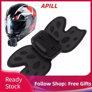 apill RASTKY Mũ bảo hiểm xe máy Chin Mount Bền Giá đỡ máy ảnh hành động cho 10/9/8/7/ Osmo Universal Fit Lovers (Đen)