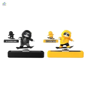 Ván trượt Gấu Bảng điều khiển ô tô Trang trí bằng kim loại PVC Trang trí nội thất