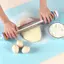 Pufangbliss 17 Inch Thép Không Gỉ Cán Pin Có Thể Điều Chỉnh Nhẫn Chống Dính Bề Mặt Bột Con Lăn Bánh Ngọt Pizza Nướng Tại Nhà Bếp VN