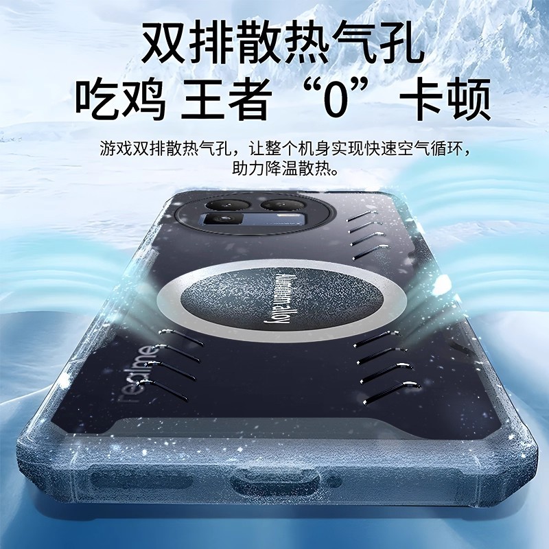 Ốp điện thoại thông gió tản nhiệt làm mát cho Realme GT 8 Pro NEO 7 Pro 5G Vỏ bảo vệ chống sốc Vỏ bảo vệ Capa