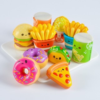 Hộp squishy 12 món – Thức ăn dễ thương, mềm bóp xinh – Màu pastel, nhiều kiểu để chọn – Trang trí bàn, đồ chơi trẻ em