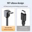 Cáp dữ liệu Charing Khuỷu tay âm thanh nổi 2 trong 1 100W Cáp dữ liệu sạc siêu nhanh Di động Nylon Dệt USB / Loại C sang IOS / Loại C / Cáp dữ liệu ngắn Micro cho Power Bank