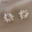 AqToCna 1 Đôi Bông Tai Hình Cánh Hoa Opal Thanh Lịch Và Tinh Tế Cho Người Phụ Nữ AqToCna