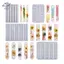 HFTOY 4 / 5 Khoang Đánh Dấu Trang Khuôn Silicon Nhựa Dính Đúc Khuôn Cho DIY Pha Lê Nhựa Epoxy Trang Trí Sách Thủ Công Phụ Kiện ~