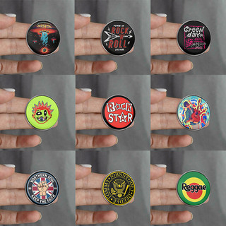 Vintage NẶNG KIM LOẠI Ban Nhạc Rock Theo Chủ Đề Tròn Huy Hiệu Cổ Điển Rock Punk Logo Trâm Áo Khoác Ba Lô Phụ Kiện Quà Tặng Cho Người Hâm Mộ Nhạc Rock