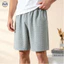 Quần short sọc sóng nhuộm sợi Cotton nguyên chất phong cách cặp đôi / Quần short đi biển ngoài trời mùa hè / Có thể mặc bên ngoài Quần Pyjama tại nhà