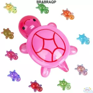 BRABRAA 100 Chiếc Động Vật Nhựa Mini, Rùa Dạ Quang Phát Sáng Tự Làm, Hoạt Hình Dopamine Màu Mini Rùa Móng Tay Quyến Rũ Trang Trí Sân Vườn Cổ Tích