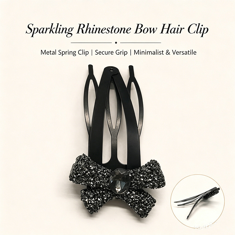 Kẹp Tóc Kim Cương Giả & Ngọc Trai Lấp Lánh Thanh Lịch, Chống Trượt An Toàn Giữ Bên Barrette Cho Nữ Kiểu Tóc Hàng Ngày & Tiệc
