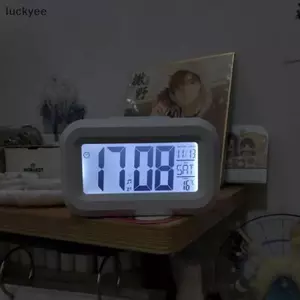 Luckyew LED Kỹ Thuật Số Phát Sáng Ban Đêm Báo Động Clo Báo Động Điện Tử Cho Văn Phòng Tại Nhà Balight Snooze Lịch Clo Nhiệt Độ Điện Tử Clo TQ
