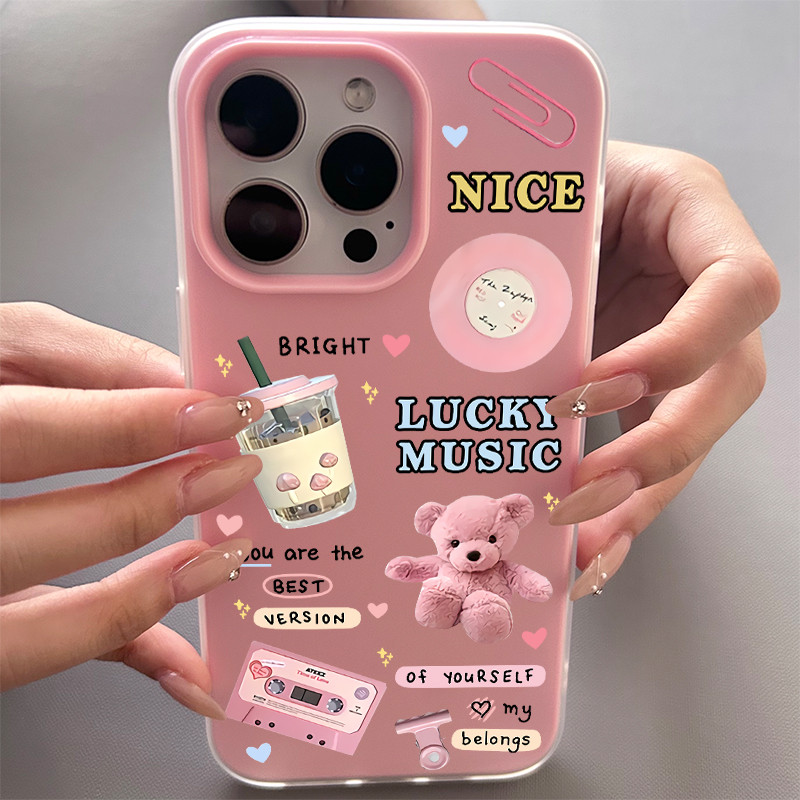 Ốp điện thoại cho iPhone 17/16 Pro Max/15/14/13/12/11 15/14/13/12/11; Họa tiết hoa tulip vẽ nguệch ngoạc