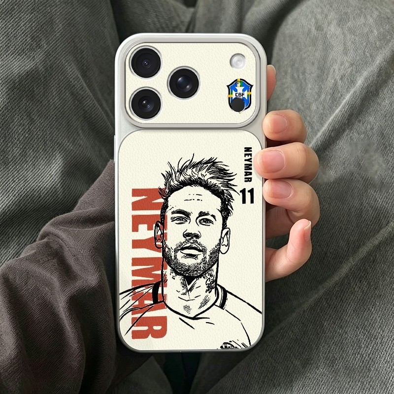 Ốp lưng da giả Neymar, chống va đập được giới trẻ yêu thích Bảo Vệ Camera Cấp iPhone 17/16/15/14/13/12/11/X/XS M