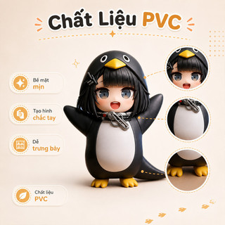 Mô hình chim cánh cụt nhỏ – Người quản trị chim cánh cụt, siêu dễ thương – Trang trí bàn học, bàn làm việc