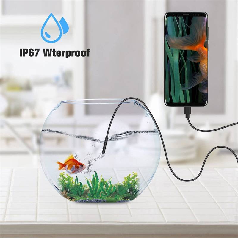 Camera nội soi Android JINHF 5.5MM 3 IN1 Micro USB Type C Borescope Camera Mini Đèn LED chống nước Kiểm tra xe hơi cho HUAWEI XIAOMI PC HOT