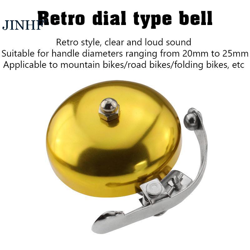 JINHF Xe Đạp Retro Chuông Giải Trí Xe Đạp Mặt Số Chuông Nhôm Bạc Vàng Cà Phê Nâu Chuông Xe Đạp Chuông Xe Đạp HOT