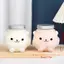 ECK 500ml Trà Sữa Nước Chai Nước Giải Khát PET Chai Nước Hoạt Hình Gấu Chai Dùng Một Lần Takeaway Chai Cà Phê Có Nắp Nóng
