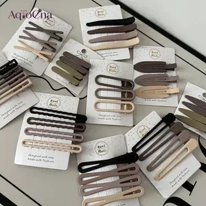 AqToCna 3 / 4 Cái / bộ Phụ Nữ Mới Girks Vintage Hình Học Mờ Đồ Trang Trí Kẹp Tóc Người Lớn Hợp Kim Đáng Yêu Kẹp Tóc Nữ Phụ Kiện Tóc AqToCna
