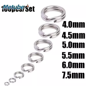 METUBE 100 Chiếc Đầu Nối Cá Chất Lượng Cao Dây Giải Quyết 3 # -8 # Thép Không Gỉ