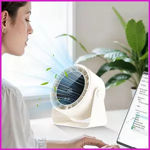 Quạt Để Bàn Yên Tĩnh Hiển Thị Thời Gian Thực Quạt Nhỏ Di Động Im Lặng Cầm Tay Không Dây Ventilador Cho Bàn Ngoài Trời Tay lyuvn