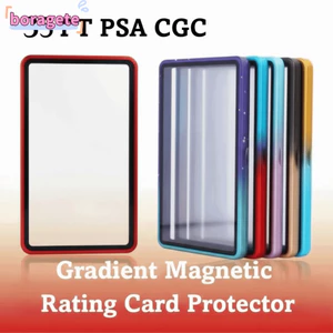 Hộp bảo vệ thẻ giao dịch BORAGETE, Hộp kính hai mặt màu Gradient 35PT PSA / CGC, Bảo vệ tia cực tím độc quyền Màn hình thẻ bảo vệ bằng hợp kim nhôm trong suốt