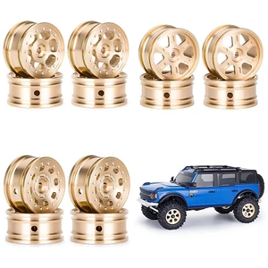 4 Lốp Cao Su 0,7 Inch & Trung Tâm Vành Bánh Xe Bằng Đồng Cho AXIAL SCX30 Jeep Wrangler JLU Ford Bronco 1 / 30 RC Xe Bánh Xích Nâng Cấp Một Phần