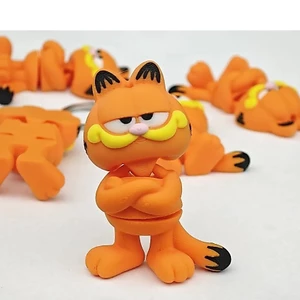 Móc Khóa Mèo Garfield 3D Dễ Thương - Móc Trang Trí Túi Xách, Balo, Chìa Khóa Nhựa PLA thân thiện
