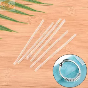 NKSFX 2 / 12 Chiếc Nhẫn Trang Sức Bảo Vệ Thay Đổi Kích Thước Trang Trí Đám Cưới Vô Hình Lò Xo Cuộn Dây Xoắn Ốc Vỏ Cứng Bảo Vệ