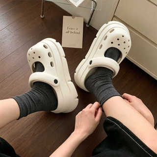 XIXITIAO Mary Jane Dép Nữ Đế Dày Mùa Hè Dễ Thương Móng Vuốt Mèo Nâng Cao 7cm Màu Trơn