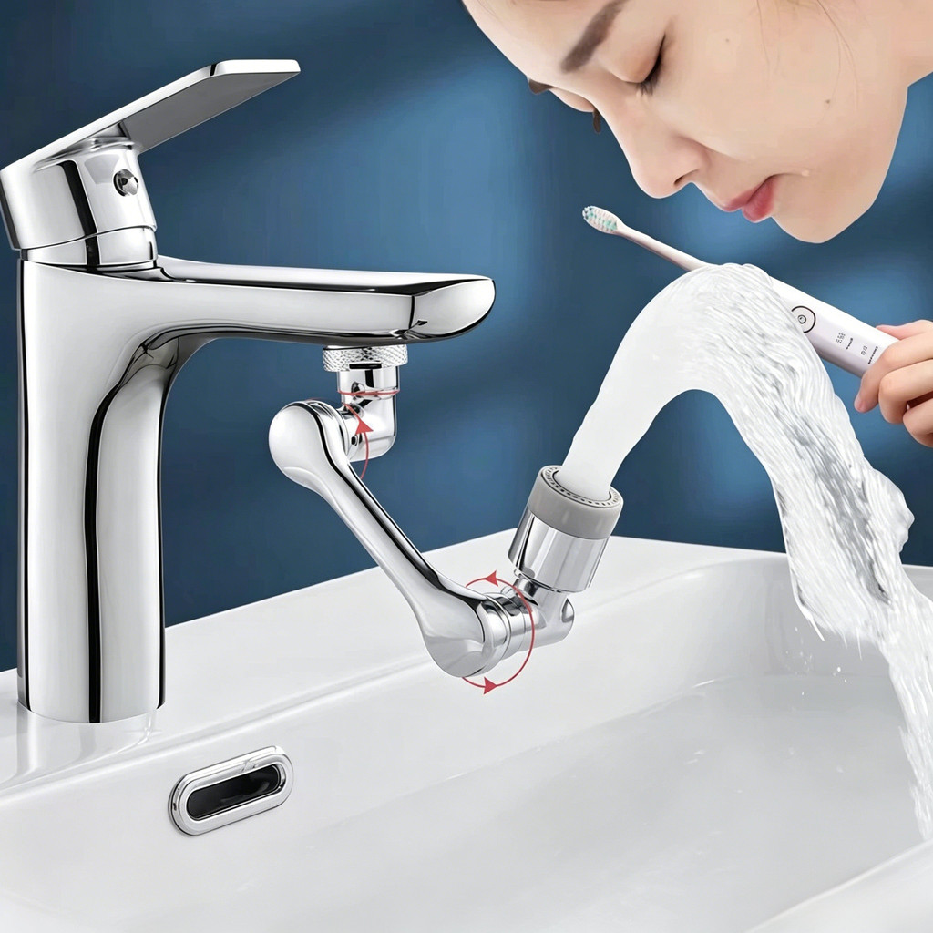 Bộ chuyển đổi vòi cơ khí xoay linh hoạt Bộ chuyển đổi vòi chống bắn nước đa năng để giặt nhà bếp và phòng tắm