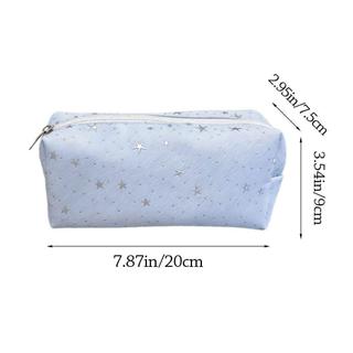Túi lưu trữ OUSXA, Túi đựng bút dung lượng lớn Star Polka Dot, Thiết kế dây kéo đa chức năng Túi văn phòng phẩm Trường học Văn phòng