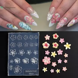 BeautifulHomeA Handmade Tự Làm Frangipani Silicone Móng Tay Nghệ Thuật Khuôn Làm Móng Tay Thời Trang Hoa Móng Tay Nghệ Thuật Thiết Kế Khuôn Cao Trong Suốt Mẫu VN