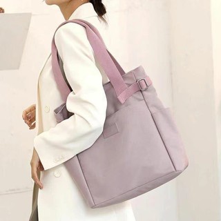 Túi tote đeo vai vải canvas đa năng thông thường phong cách Nhật Bản có sức chứa lớn