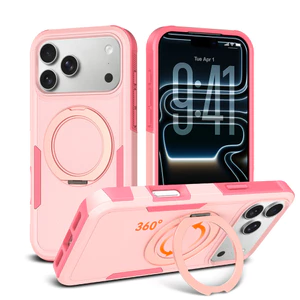 Áp dụng cho vỏ điện thoại Apple 17 Pro Max, giá đỡ xoay từ tính iPhone 17 Air, 16 chức năng chống rơi, vỏ cứng 15 por，ốplưng