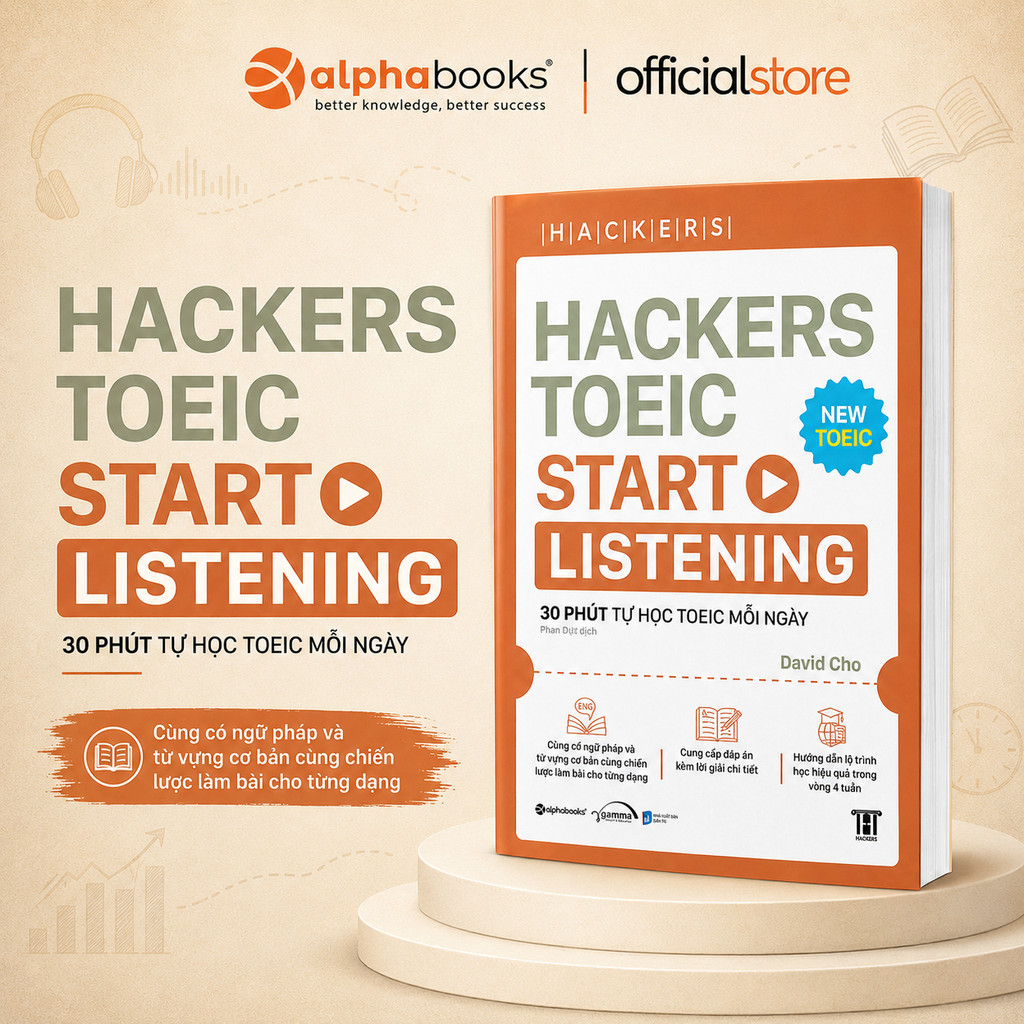 Sách – Hackers TOEIC Start Listening – Luyện Nghe TOEIC Cho Người Mới Bắt Đầu (Gamma Books)