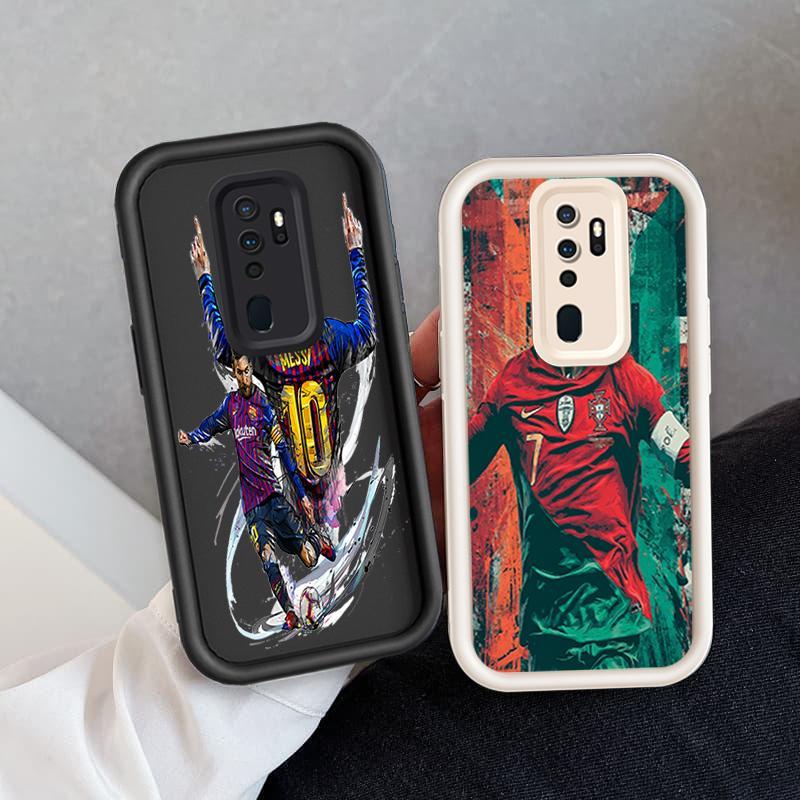 Ốp Cho OPPO A9 2020 A5 2020 A11 Ốp Điện Thoại Mềm Silicon Hoạt Hình TPU World Cup Messi Cristiano Ronaldo Angel Eye Ốp Lưng Chống Sốc