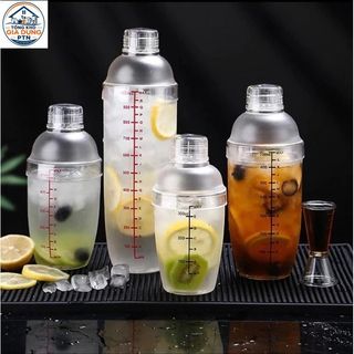Bình Pha Chế - Bình Lắc Shaker Nhựa 3 Size Pha Chế Cafe Cocktail Bartender Việt Nhật - Bình Lắc Có Vạch Đen Cao Cấp