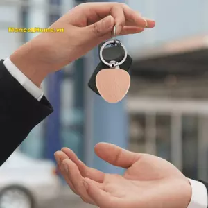 30 Chiếc Trống Hình Trái Tim Gỗ Móc Chìa Khóa DIY Gỗ Móc Khóa Thẻ Chìa Khóa DIY Quà Tặng