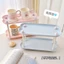 Kệ đựng mỹ phẩm hình trái tim màu pastel để bàn trang điểm khay nước hoa nhựa PP sức chứa lớn decor phòng ngủ xinh gọn