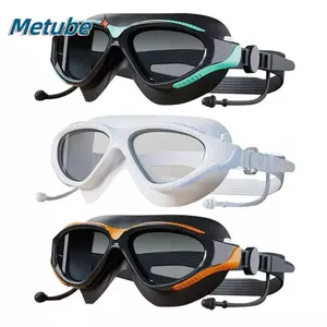 Kính bơi dành cho người lớn METUBE, Kính silicon chống sương mù HD chuyên nghiệp, chống nước có nút tai Phụ kiện bơi lội Kính mắt thể thao lặn