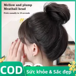 Trong Kho Tổng Hợp Tóc Bun Mở Rộng Scrunchie Đàn Hồi Tóc Đuôi Ngựa Bọc Cho Phụ Nữ Tóc Mảnh Cá Tuyết