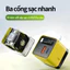 80W GaN sạc nhanh Bộ sạc ba trong một C+C+A Kèm dây sạc Type-C co giãn 80CM Hỗ trợ điện thoại/máy tính bảng/máy tính