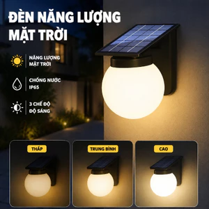 Đèn Tường Năng Lượng Mặt Trời 3 Màu, Chống Nước IP65, Tự Động Bật/Tắt, Trang Trí Khu Vườn, Lối Vào, Ban Công